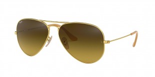 Ray-Ban 3025S 011285 58 عینک آفتابی خلبانی قهوه ای کلاسیک