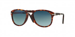 Persol Sunglass PO0714 24/S3 54 عینک آفتابی پرسول 0714 خلبانی 54 میلی متری عدسی آبی و فریم نایلونی هاوانا| عینک نور