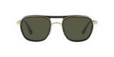 Persol PO2484S 114331 52 عینک آفتابی پرسول 2484 مربعی 52 میلی متری عدسی سبز و فریم فلزی مشکی طلایی| عینک نور
