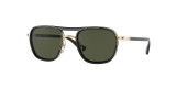 Persol PO2484S 114331 52 عینک آفتابی پرسول 2484 مربعی 52 میلی متری عدسی سبز و فریم فلزی مشکی طلایی| عینک نور