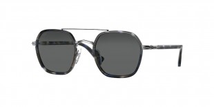 Persol PO2480S 1099B1 50 عینک آفتابی پرسول 2480 مربعی 50 میلی متری عدسی دودی و فریم فلزی نقره ای| عینک نور