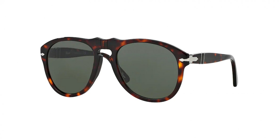 Persol Sunglass PO0649 24/31 54 عینک آفتابی پرسول 0649 خلبانی 54 میلی متری عدسی سبز و فریم نایلونی هاوانا| عینک نور