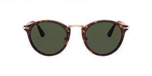 Persol 3166 002431 51 عینک آفتابی پرسول 3166 گرد 51 میلی متری عدسی سبز و فریم نایلونی هاوانا| عینک نور