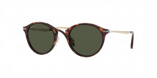 Persol 3166 002431 51 عینک آفتابی پرسول 3166 گرد 51 میلی متری عدسی سبز و فریم نایلونی هاوانا| عینک نور