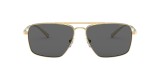 Versace VE2216 100287 61 عینک آفتابی ورساچه 2216 مستطیلی 61 میلی متری عدسی دودی و فریم فلزی طلایی| عینک نور