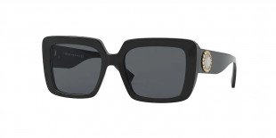 Versace VE4384B GB1/87 54 عینک آفتابی ورساچه 4384 مربعی 54 میلی متری عدسی دودی و فریم نایلونی مشکی| عینک نور