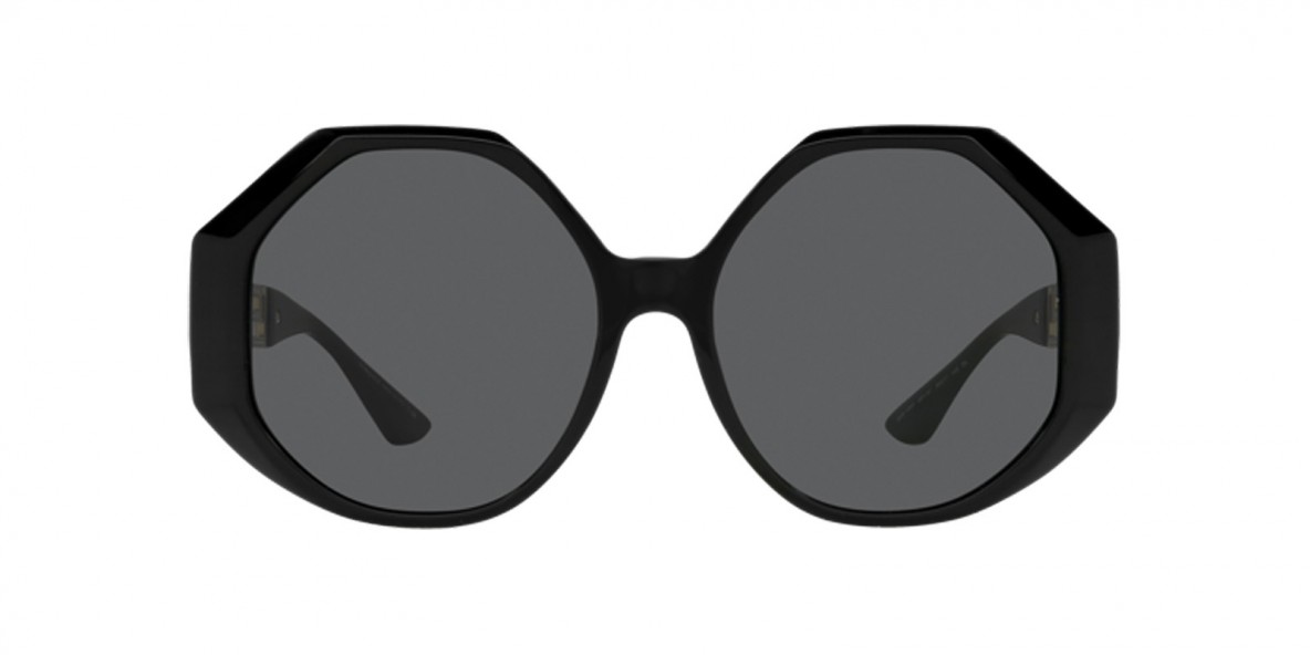 Versace VE4395 GB1/87 59 عینک آفتابی ورساچه 4395 چندضلعی 59 میلی متری عدسی دودی و فریم نایلونی مشکی| عینک نور