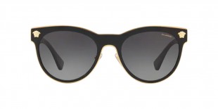 Versace VE2198 1002T3 54 عینک آفتابی ورساچه 2198 گرد 54 میلی متری عدسی دودی و فریم فلزی مشکی| عینک نور