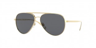 Versace VE2217 100287 59 عینک آفتابی ورساچه 2217 خلبانی 59 میلی متری عدسی دودی و فریم فلزی طلایی| عینک نور