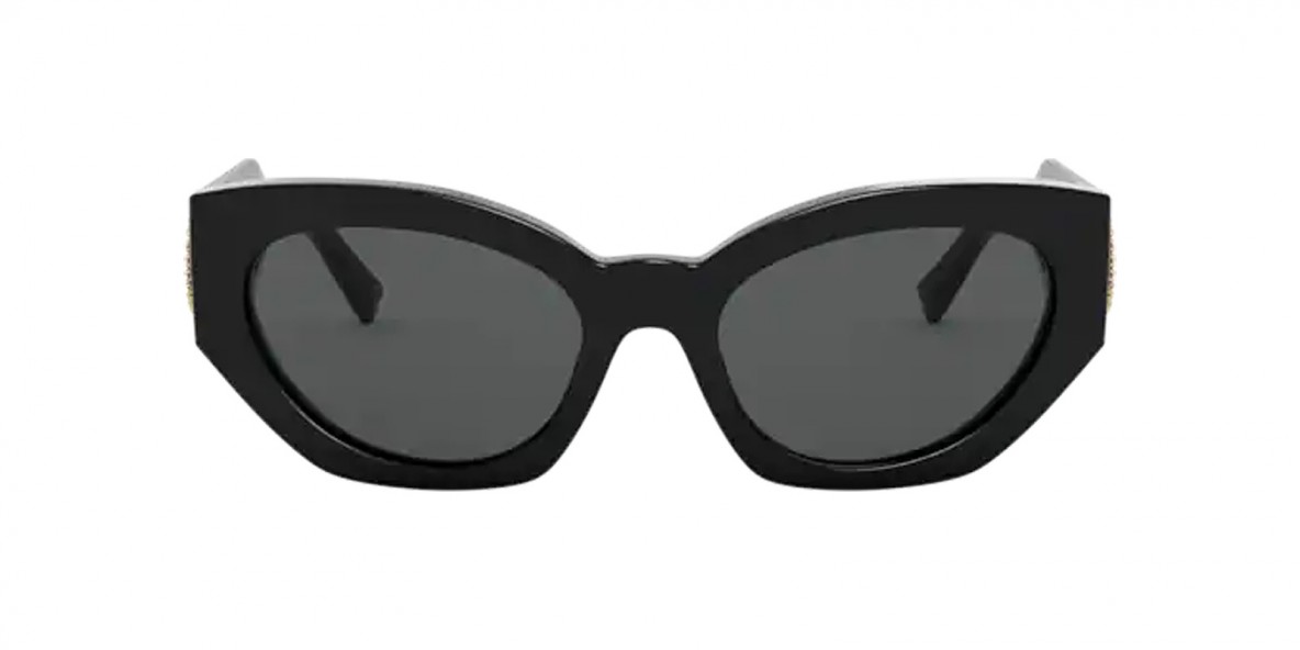 Versace VE4376B GB1/87 54 عینک آفتابی ورساچه 4376 گربه ای 54 میلی متری عدسی دودی و فریم نایلونی مشکی| عینک نور