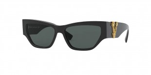 Versace VE4383 GB1/87 56 عینک آفتابی ورساچه 4383 گربه ای 56 میلی متری عدسی دودی و فریم نایلونی مشکی| عینک نور