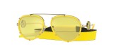 Versace Sunglass VE2232 14736D 61 عینک آفتابی ورساچه 2232 خلبانی 61 میلی متری عدسی زرد و فریم فلزی زرد| عینک نور