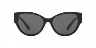 Versace Sunglass VE4368 GB1/87 56 عینک آفتابی ورساچه 4368 گربه ای 56 میلی متری عدسی دودی و فریم نایلونی مشکی| عینک نور