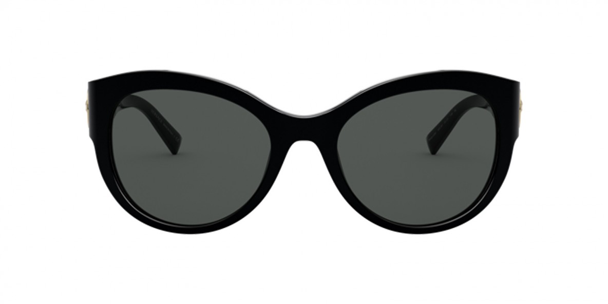 Versace VE4389 GB1/87 55 عینک آفتابی ورساچه 4389 گرد 55 میلی متری عدسی دودی و فریم نایلونی مشکی| عینک نور