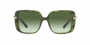 Bvlgari BV8237B 55023M 55 عینک آفتابی بولگاری 8237 مربعی 55 میلی متری عدسی سبز و فریم نایلونی سبز| عینک نور