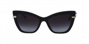 Dolce & Gabbana DG4374 32888G 54 عینک آفتابی دی اند جی 4374 پروانه ای 54 میلی متری عدسی دودی و فریم کائوچو مشکی| عینک نور