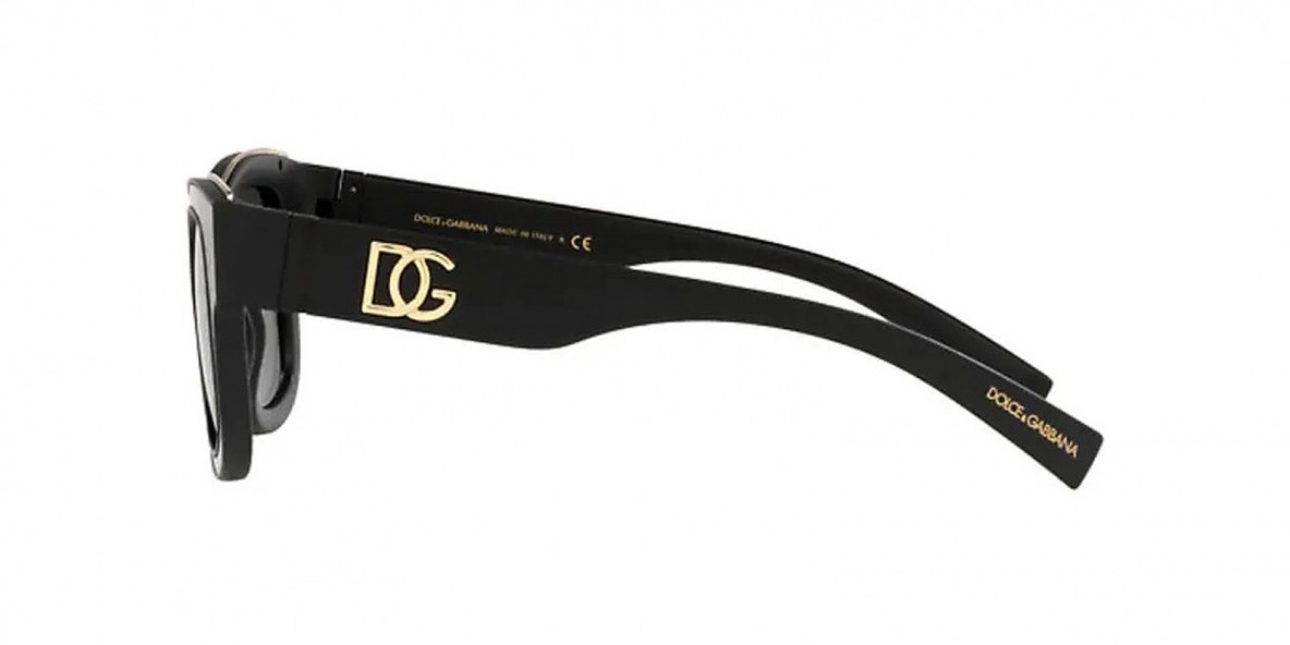 Dolce&Gabbana DG6140 25258G 50 عینک آفتابی دی اند جی 6140 مربعی 50 میلی متری عدسی دودی و فریم نایلونی مشکی| عینک نور