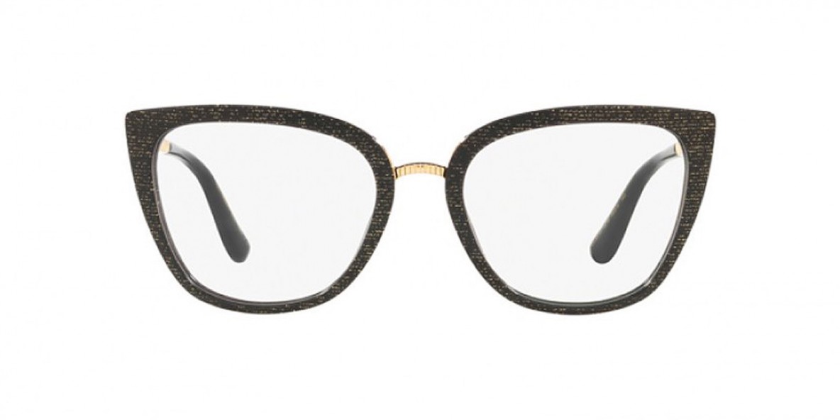 Dolce & Gabbana DG3314 3218 55 عینک طبی دولچه و گابانا 3314 گربه ای 55 میلی متری فریم نایلونی مشکی| عینک نور