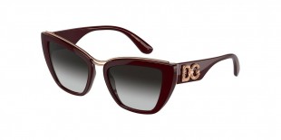Dolce & Gabbana DG6144 32858G 54 عینک آفتابی دی اند جی 6144 گربه ای 54 میلی متری عدسی دودی و فریم نایلونی زرشکی| عینک نور