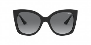 Vogue Sunglass VO5338S W44/11 54 عینک آفتابی وگ 5338 مستطیلی 54 میلی متری عدسی دودی و فریم نایلونی مشکی| عینک نور