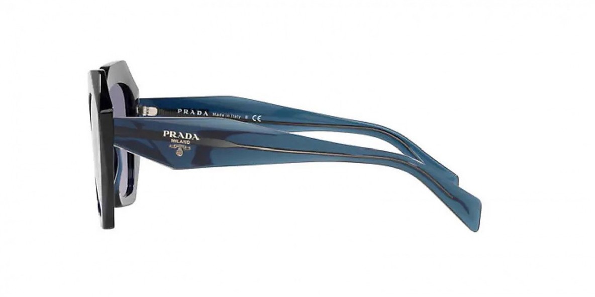 Prada PR16WS 08Q08I 53 عینک آفتابی پرادا 16 پروانه ای 53 میلی متری عدسی بنفش آبی و فریم نایلونی آبی| عینک نور