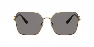 Versace VE2227 100287 59 عینک آفتابی ورساچه 2227 مربعی 59 میلی متری عدسی دودی و فریم فلزی طلایی| عینک نور
