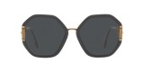 Versace VE4413 GB1/87 60 عینک آفتابی ورساچه 4413 چندضلعی 60 میلی متری عدسی دودی و فریم نایلونی مشکی طلایی| عینک نور