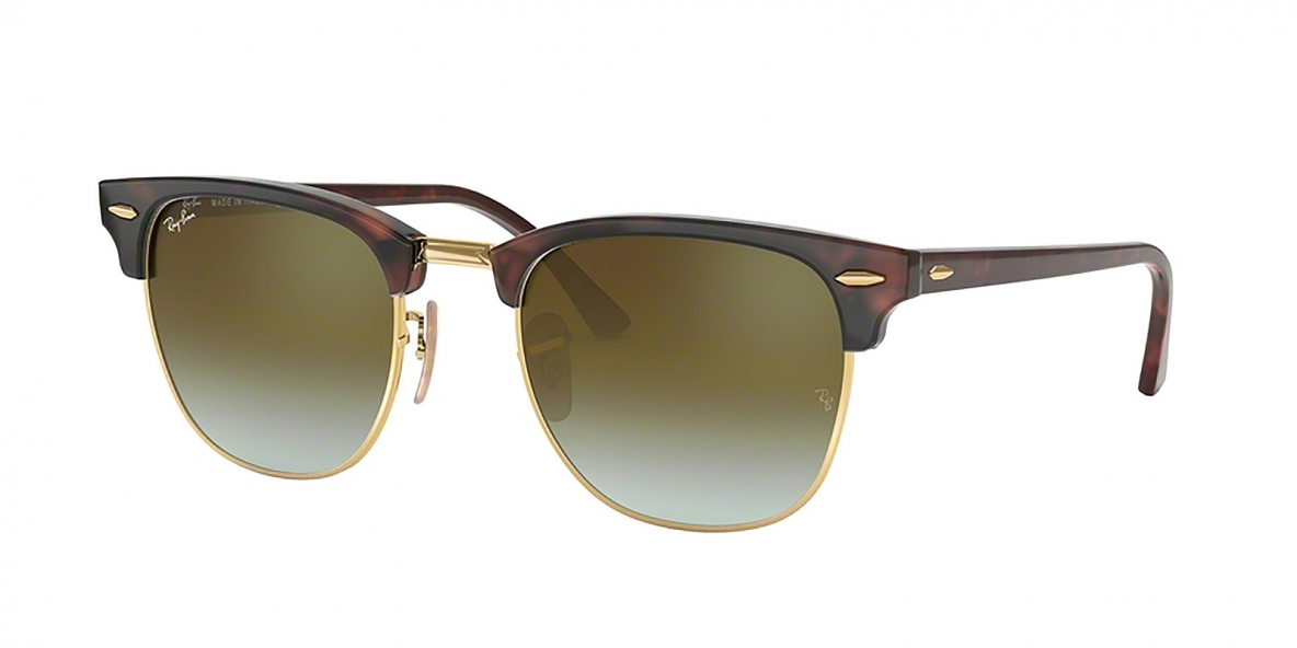 Ray-Ban RB3016 990/9J 49 عینک ریبن کلاب مستر قهوه ای هاوانا