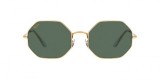 Ray Ban RB1972 919631 54 عینک آفتابی ریبن 1972 هشت ضلعی 54 میلی متری عدسی سبز و فریم فلزی طلایی| عینک نور