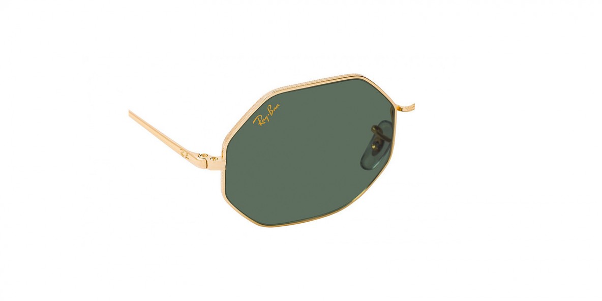 Ray Ban RB1972 919631 54 عینک آفتابی ریبن 1972 هشت ضلعی 54 میلی متری عدسی سبز و فریم فلزی طلایی| عینک نور