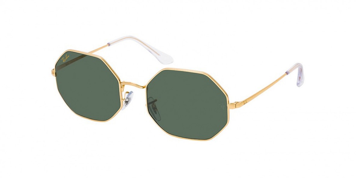 Ray Ban RB1972 919631 54 عینک آفتابی ریبن 1972 هشت ضلعی 54 میلی متری عدسی سبز و فریم فلزی طلایی| عینک نور