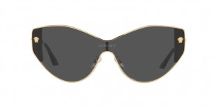 Versace VE2239 100287 47 عینک آفتابی ورساچه 2239 گربه ای 47 میلی متری عدسی دودی و فریم فلزی طلایی| عینک نور
