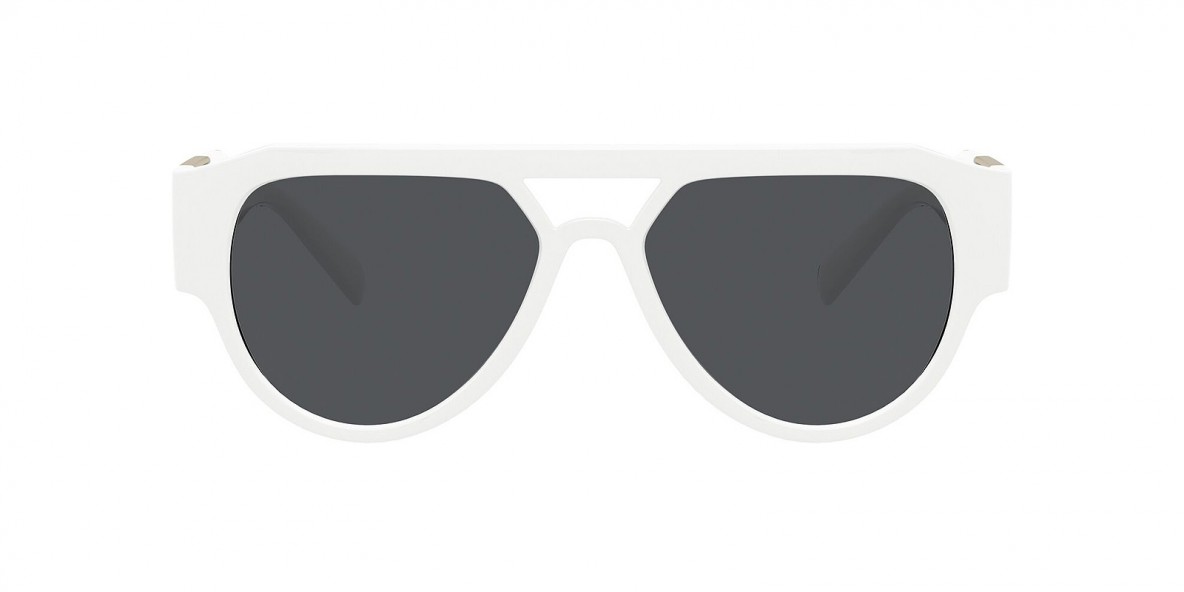 Versace VE4401 314/87 57 عینک آفتابی ورساچه 4401 خلبانی 57 میلی متری عدسی دودی و فریم نایلونی سفید| عینک نور