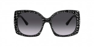Dolce & Gabbana DG4385 32888G 54 عینک آفتابی دولچه و گابانا 4385 مربعی 54 میلی متری عدسی دودی و فریم نایلونی مشکی| عینک نور
