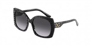 Dolce & Gabbana DG4385 32888G 54 عینک آفتابی دولچه و گابانا 4385 مربعی 54 میلی متری عدسی دودی و فریم نایلونی مشکی| عینک نور