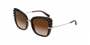 Dolce & Gabbana DG6131 315913 53 عینک آفتابی دولچه و گابانا 6131 گربه ای 53 میلی متری عدسی قهوه ای و فریم نایلونی | عینک نور