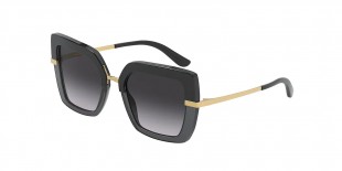 Dolce & Gabbana DG4373 32468G 54 عینک آفتابی دولچه و گابانا 4373 مربعی 54 میلی متری عدسی دودی و فریم نایلونی مشکی| عینک نور