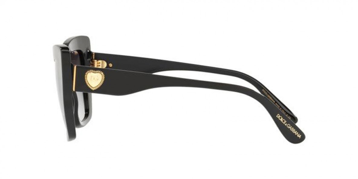 Dolce & Gabbana DG4359 501/8G 52 عینک آفتابی دولچه و گابانا 4359 گربه ای 52 میلی متری عدسی دودی و فریم نایلونی مشکی| عینک نور