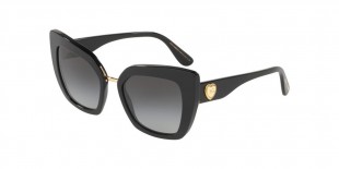 Dolce & Gabbana DG4359 501/8G 52 عینک آفتابی دولچه و گابانا 4359 گربه ای 52 میلی متری عدسی دودی و فریم نایلونی مشکی| عینک نور