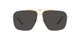 Dolce&ampGabbana DG2264 02/87 61 عینک آفتابی دی اند جی 2264 مربعی 61 میلی متری عدسی دودی و فریم فلزی مشکی طلایی| عینک نور