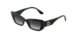 Dolce & Gabbana DG4382 5018G 54 عینک آفتابی دولچه و گابانا 4382 مستطیلی 54 میلی متری عدسی دودی و فریم نایلونی مشکی| عینک نور