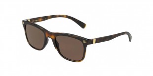 Dolce & Gabbana DG6139 502/73 54 عینک آفتابی دولچه و گابانا 6139 مربعی 54 میلی متری عدسی قهوه ای و فریم نایلونی هاوانا| عینک نور