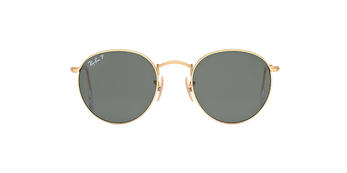 Ray-Ban 3447S 011258 50 عینک آفتابی گرد ریبن با فرم طلایی