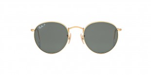 Ray-Ban 3447S 011258 50 عینک آفتابی گرد ریبن با فرم طلایی