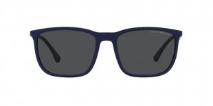 Emporio Armani EA4154 508887 56 عینک آفتابی امپریوآرمانی 4154 مربعی 56 میلی متری عدسی دودی و فریم نایلونی آبی تیره| عینک نور