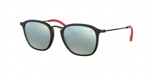 RayBan RB2448NM F60230 51عینک آفتابی ریبن 2448 مربعی 51 میلی متری عدسی نقره ای و فریم نایلونی مشکی| عینک نور