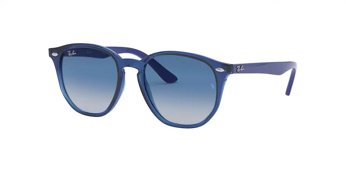 RayBan RB9070S 70624L 46عینک آفتابی ریبن 9070 گرد 46 میلی متری عدسی آبی دودی و فریم نایلونی آبی| عینک نور