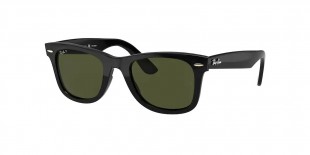 RayBan RB4340 601/58 50عینک آفتابی ریبن 4340 مربعی 50 میلی متری عدسی سبز و فریم ویفرر مشکی| عینک نور