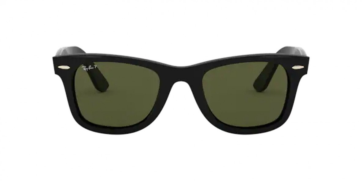 RayBan RB4340 601/58 50عینک آفتابی ریبن 4340 مربعی 50 میلی متری عدسی سبز و فریم ویفرر مشکی| عینک نور