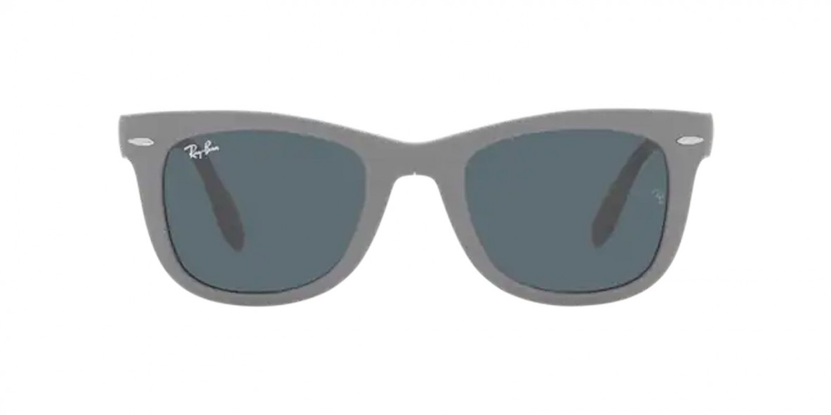 RayBan RB4105 6577R5 50عینک آفتابی ریبن 4105 مربعی 50 میلی متری عدسی آبی و فریم نایلونی خاکستری| عینک نور